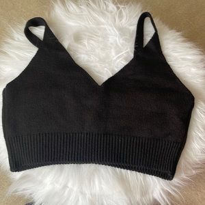 Boohoo Knit Black Crop top New with tags